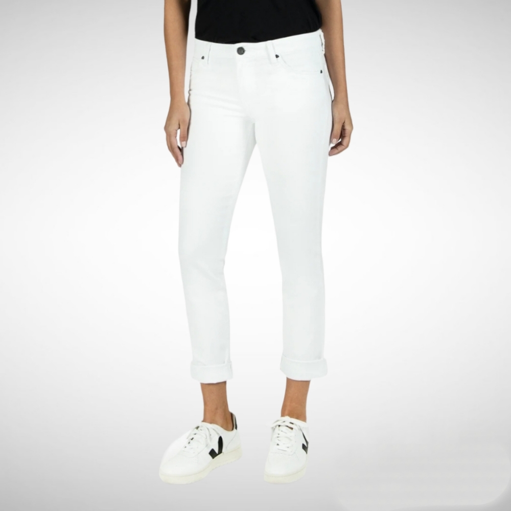 Kut from the Kloth | White Catherine Boyfriend Jean's Sz 12